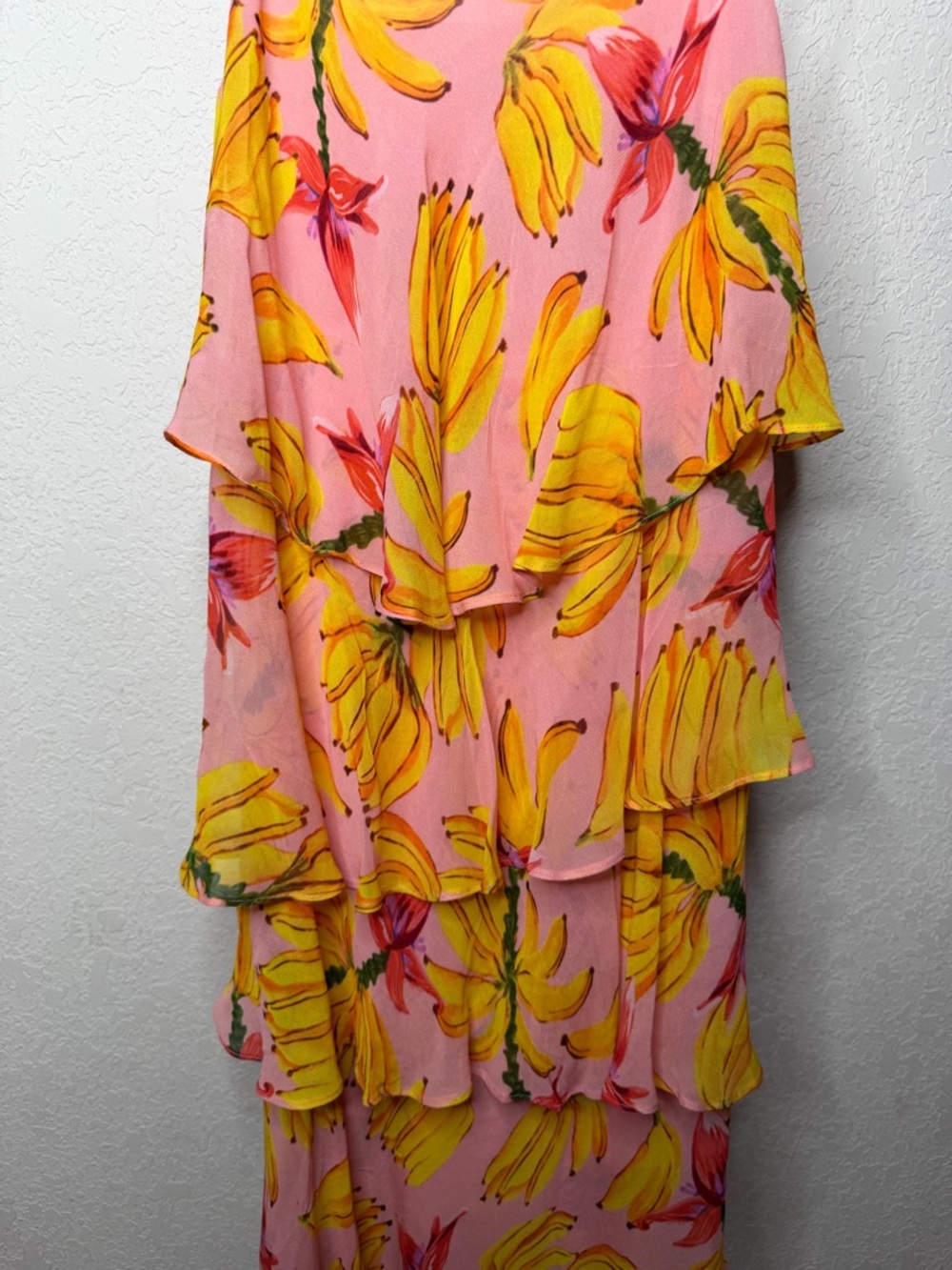 FARM Rio Banana Taste Irregular Tiered Midi Dress XS NWT - Picture 6 of 12